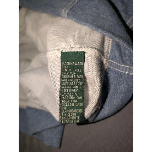 Ralph Lauren Jacket Women's 2X Full Zip Light Blue Hooded Old Money Green Label - Picture 9 of 9